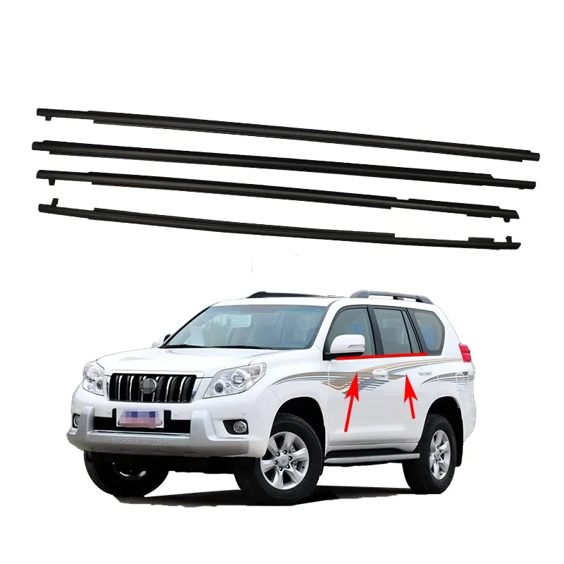 Car Window Weatherstrip Window Moulding Trim Seal Belt Auto Window Weather Strip For  Land Cruiser Prado 150  2010-2019