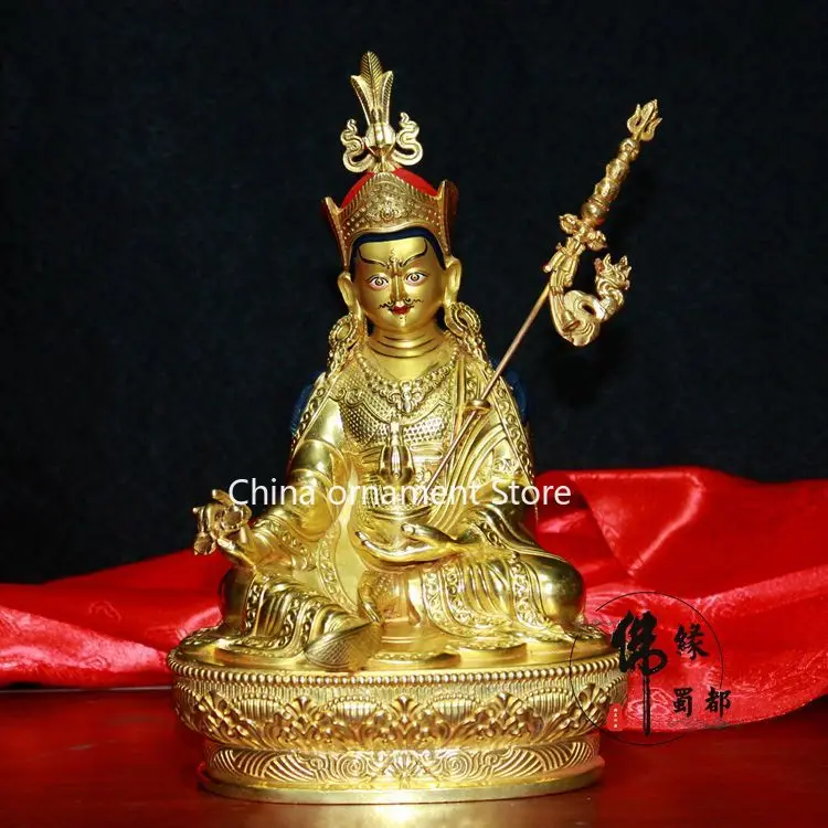 Buddha Yuan Shu Du, Lotus Peanut Guru 7-inch 10-inch bronze Buddha, Tibetan gilt Seiko Buddha statue, Lotus Peanut