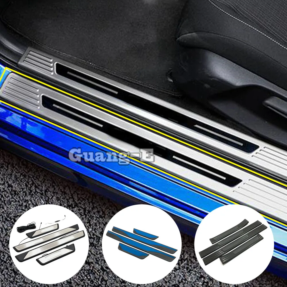 For Honda Civic 11th Gen 2022 2023 2024 External Door Sill Scuff Plate Cover Trim Stainless Steel Threshold Accessories Pedal