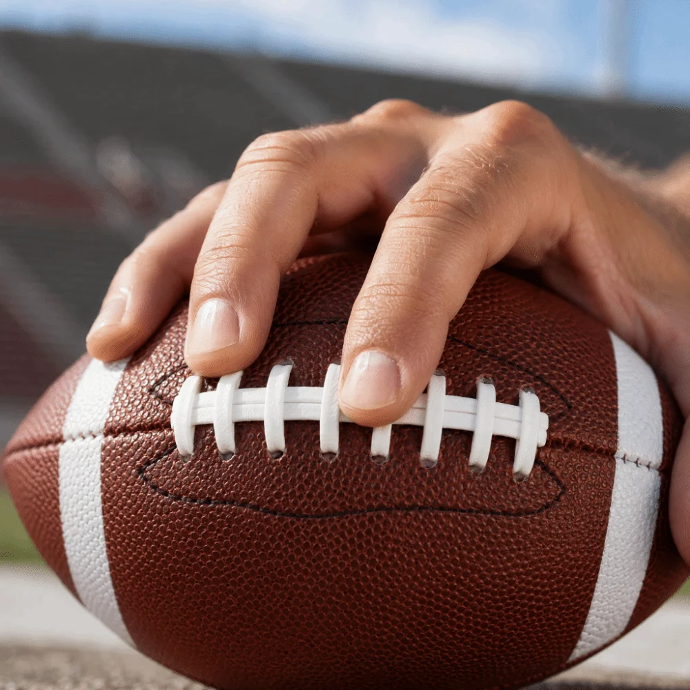 Durable PU Leather American Football Brown Size 9 Rugby Ball Durable Construction Comfortable Grip Training Football Game Play