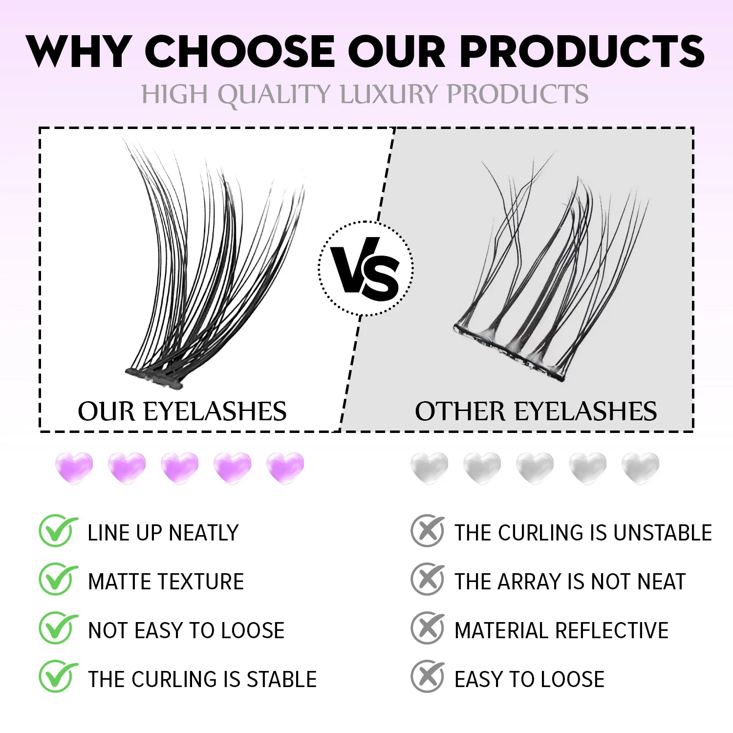 DIY 속눈썹 연장 키트 개별 속눈썹 연장 키트 클러스터 속눈썹 키트 속눈썹 접착제 및 씰과 핀셋 포함 자연스러운 룩