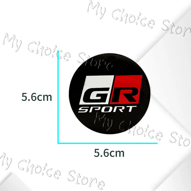 4pcs 56mm Car Decor GR Sport Logo Wheel Hub Caps Center Cover Sticker For Toyota Corolla Yaris Camry Prius Rav4 Accessories