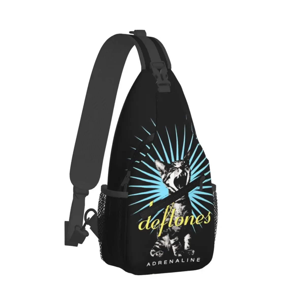 

Deftone White Ohms Around The Fur Diamond Eyes Adrenaline Sling Bag Chest Crossbody Shoulder Backpack Daypacks Printed Bag