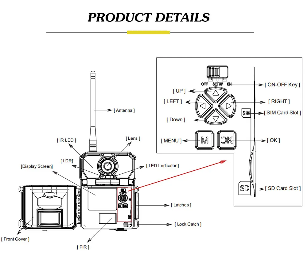 OEM ODM Trail Wildlife Camera 4g 1080p Video DC USB SD Best Mms Sms Gprs Hunting Game Trail Camera