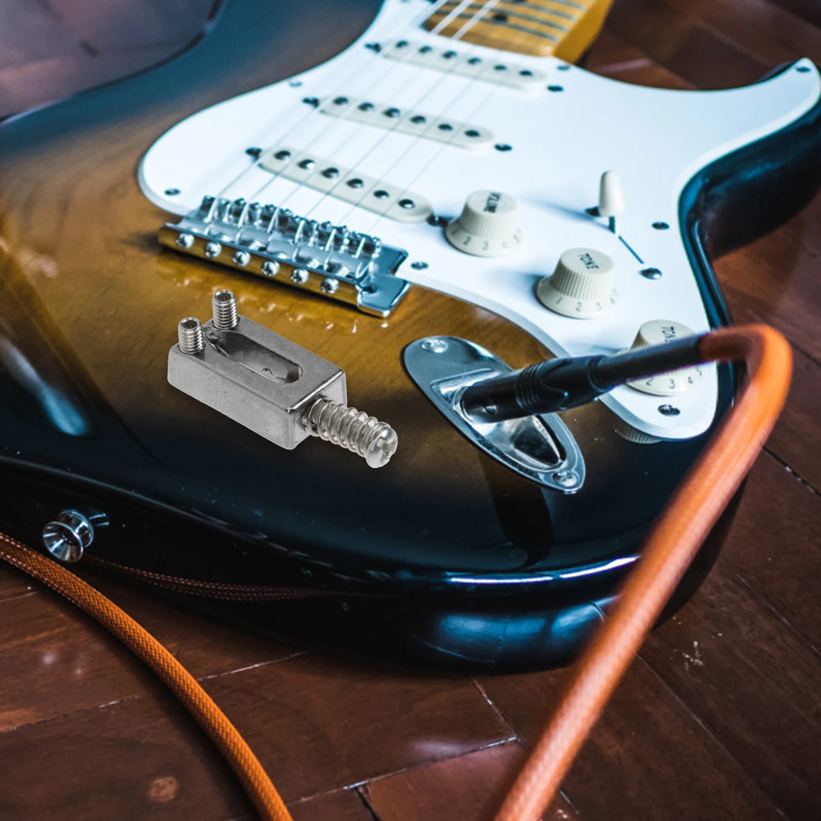 

6pcs Electric Saddles Zinc Alloy Durable Guitar Replacement Parts Tremolo Bridge Accessories Saddle Bridge Supplies Locked