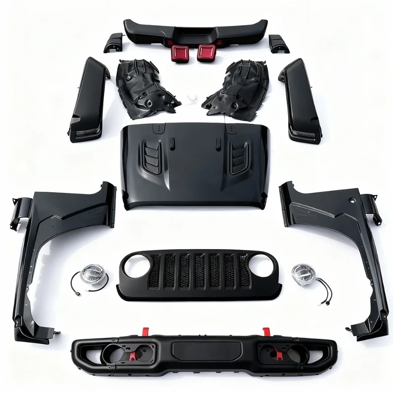Wide‑body Exterior Mod Assembly, Include Modified Engine Hood, Bolt‑on Refitting Parts Specific 2007‑2024 Vehicle Model