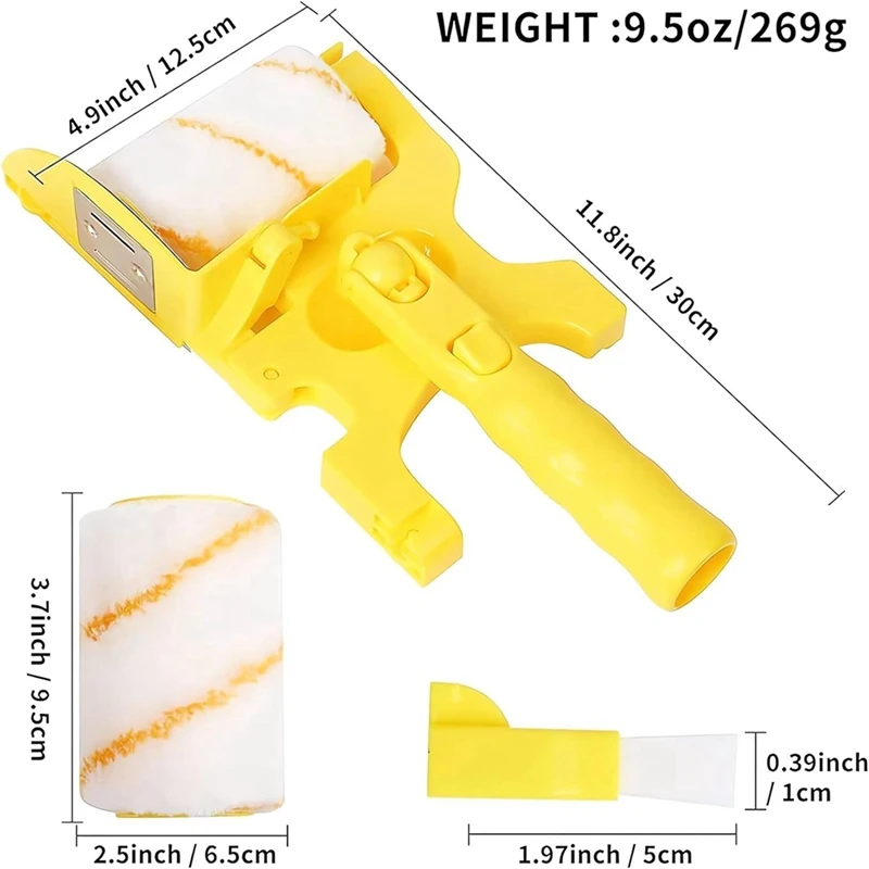 Painting Trimmer Edger Tools For High Ceilings With Edger Paint Brush Kit, For Trim Corner Painting Cut In Tool