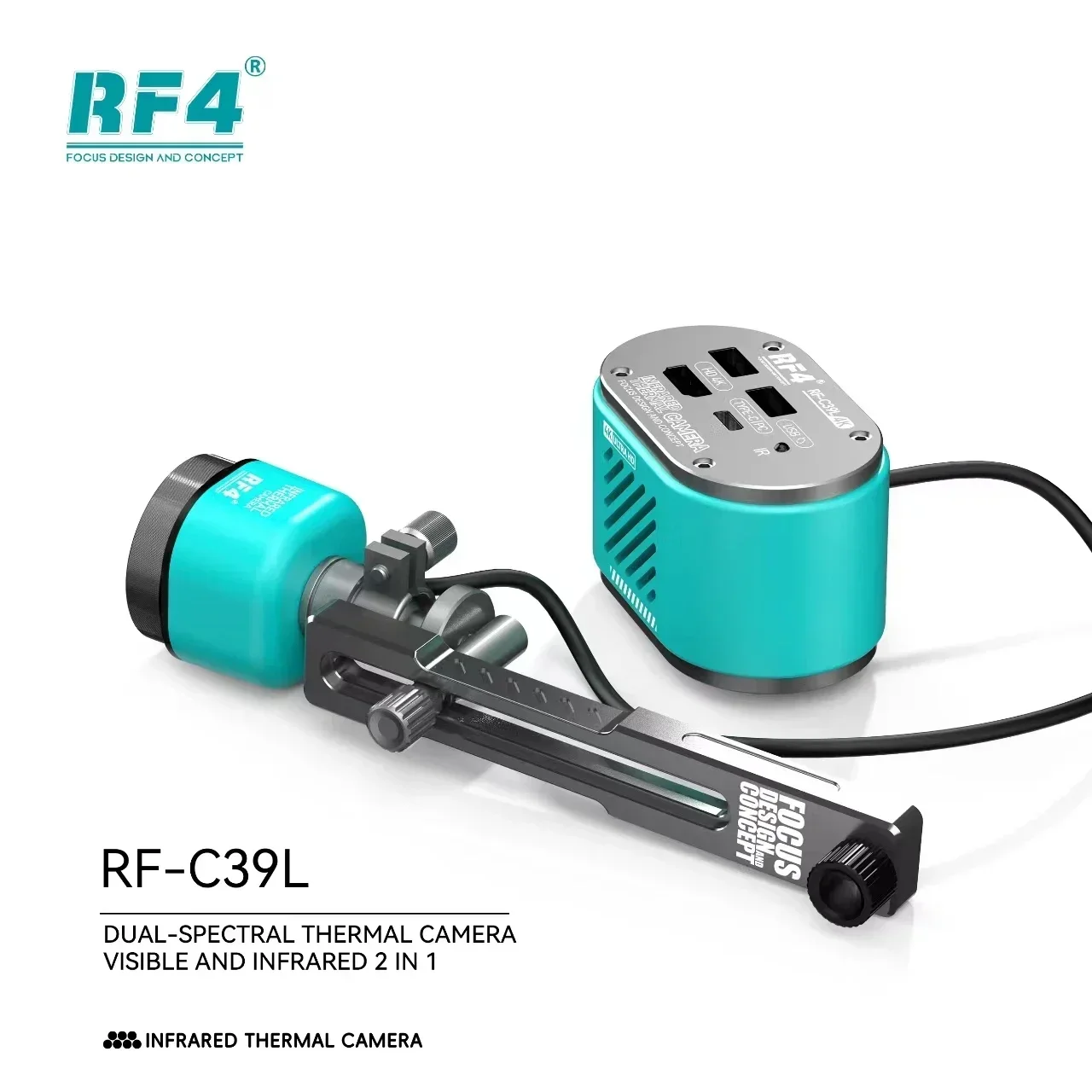 كاميرا تصوير حراري بحامل ثابت للوحة مجهر ، أدوات تحليل إصلاح PCB ، RF4 ، مع الطيف المزدوج ، 4K