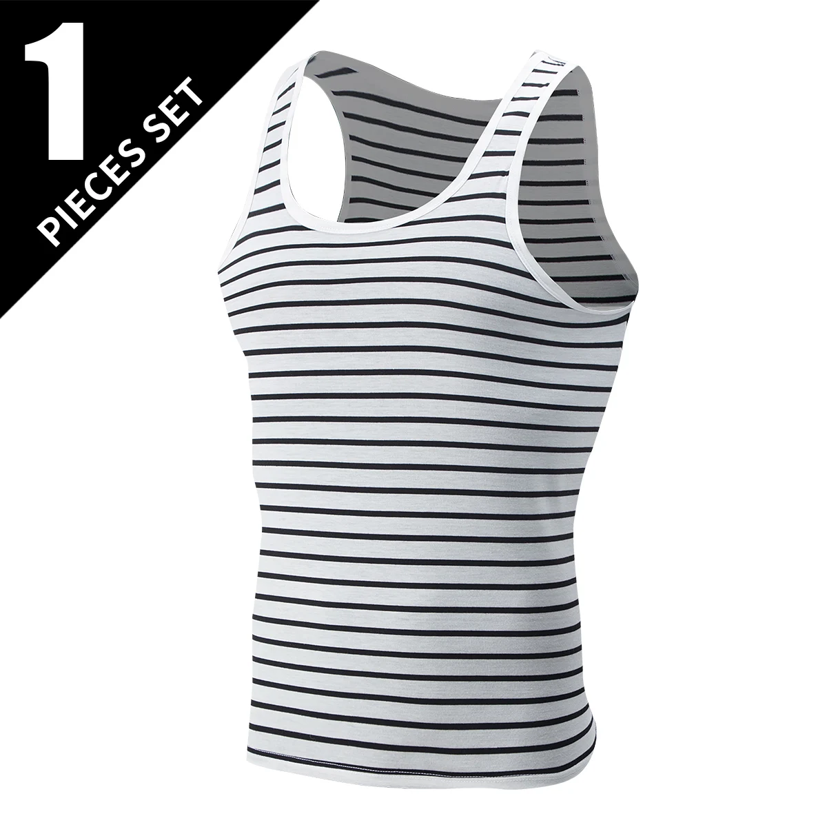 

1/2/3 Piece Men's Vest Top Sleeveless Striped T-shirt For Youth All Season Leisure Sports Comfortable Plus Size Trendy Interior