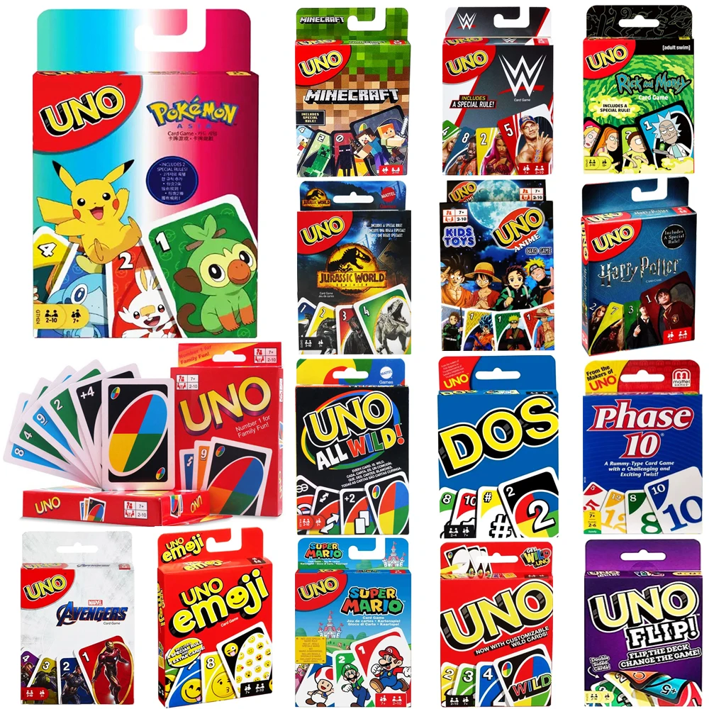 uno Board Games UNO Pokemon Cards Table uno Game Letters Classic Family Party Entertainment uno card game Toys for Children Gift