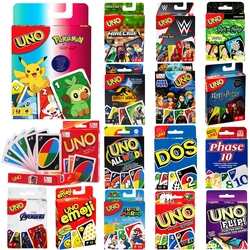 Uno giochi da tavolo UNO Pokemon Cards Table uno Game Letters Classic Family Party Entertainment uno card game Toys for Children Gift