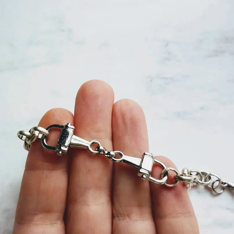 Horseneck Buckle Bracelet  Equestrian Stirrup Jewelry Snaffle English Riding Horsebit Snafflebit Charm Bracelet