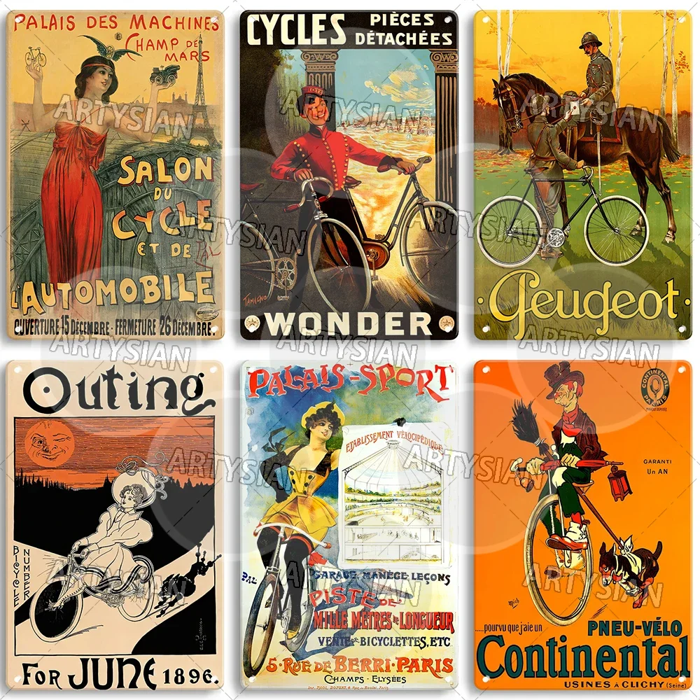 France Bicycle Ads Metal Plaque Cycle Alcyon Wonder Wanderer Terrot & Cie Saving Rouxel & Dubois Pradère Peugeot Rudge Whitworth