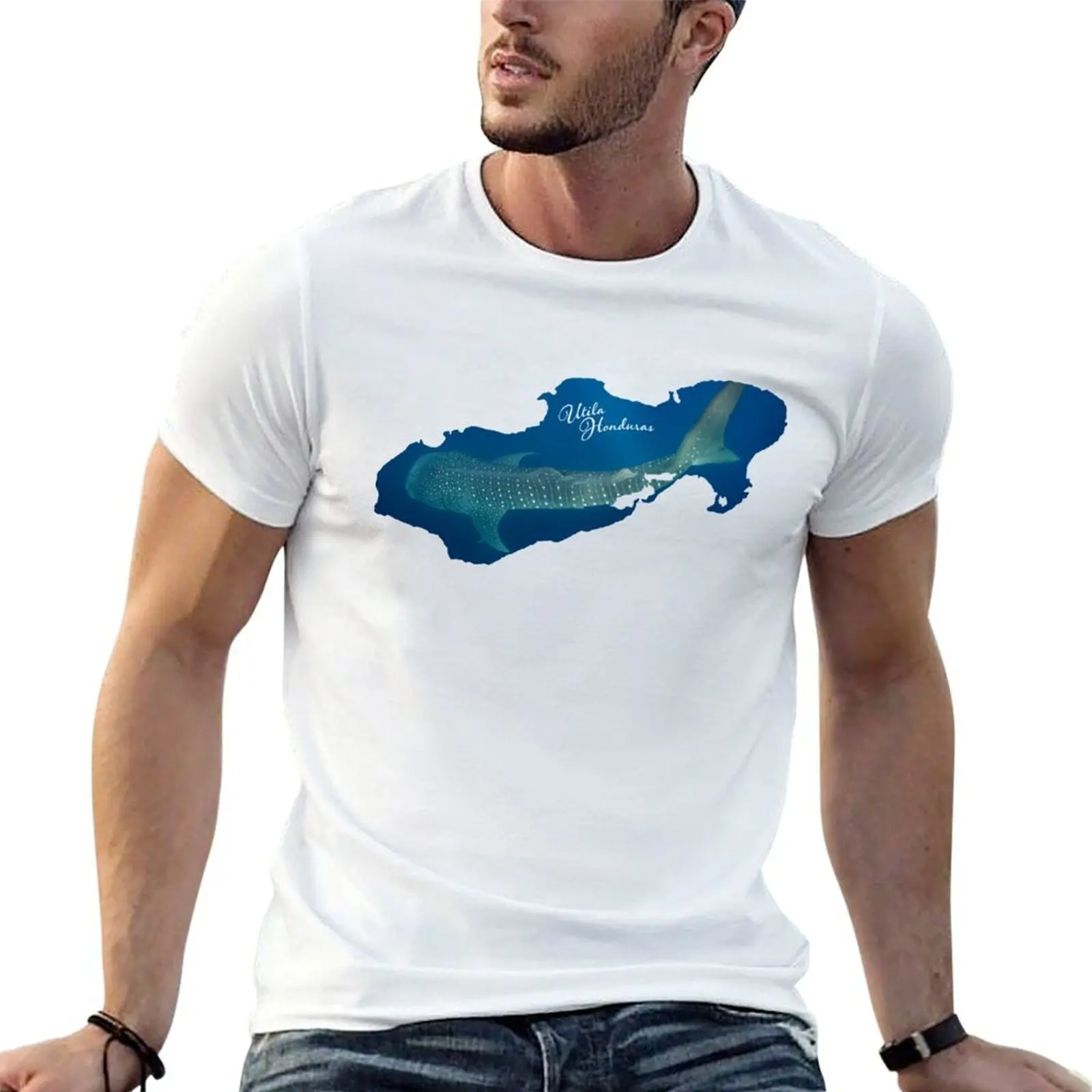 

Whale Shark Island, Utila T-Shirt funny t shirts man t shirts for man graphic tees t shirt men 100% cotton luxury brand T-Shirt