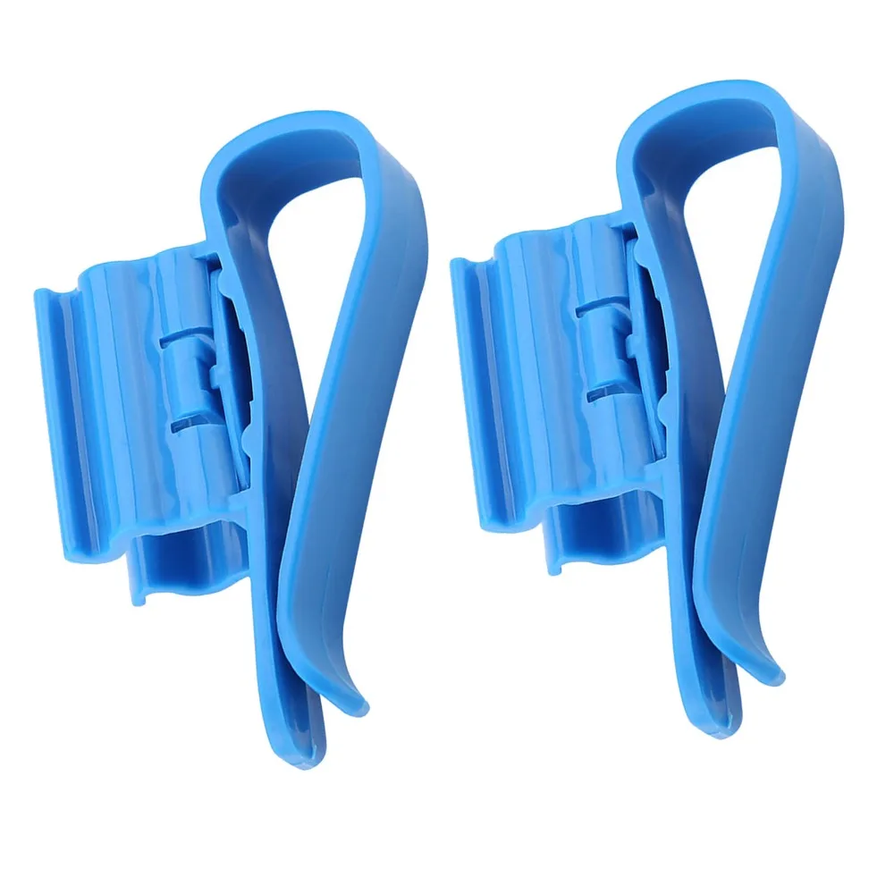 2Pcs Set Adjustable Water Pipe Tube Clamp Plastic Multifunction Aquarium Tube Holder Blue Plastic Hose Holder Fish Tank