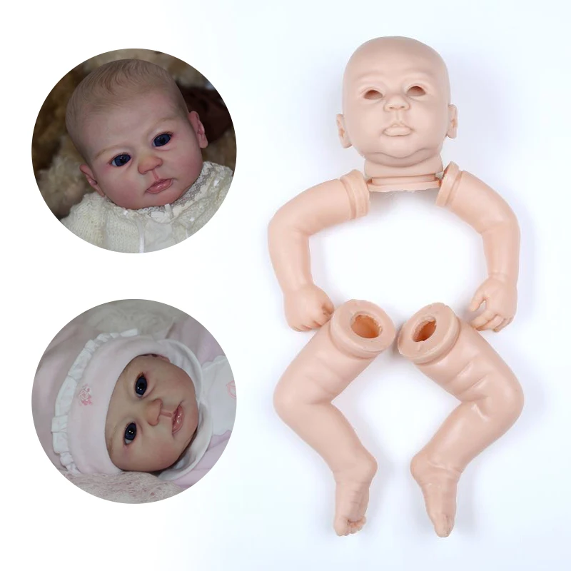 

SANDIE COLLECTION Reborn Baby Doll Kits 19'' Baby Doll Soft Vinyl Real Touch 3/4 Limbs Unpainted Plain Doll DIY Reborn Doll