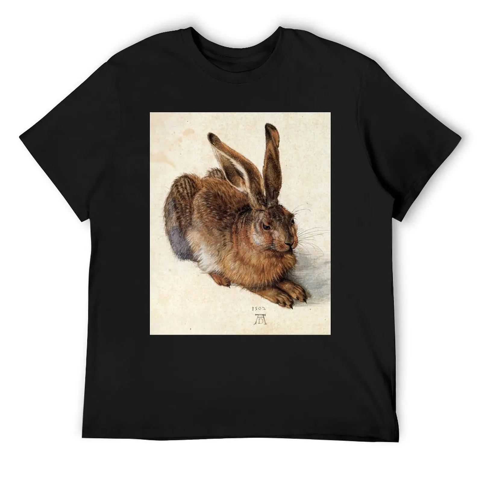 

RABBIT - YOUNG HARE Antique Animal Drawings T-Shirt graphic shirts aesthetic clothes plus size clothes men tshirt