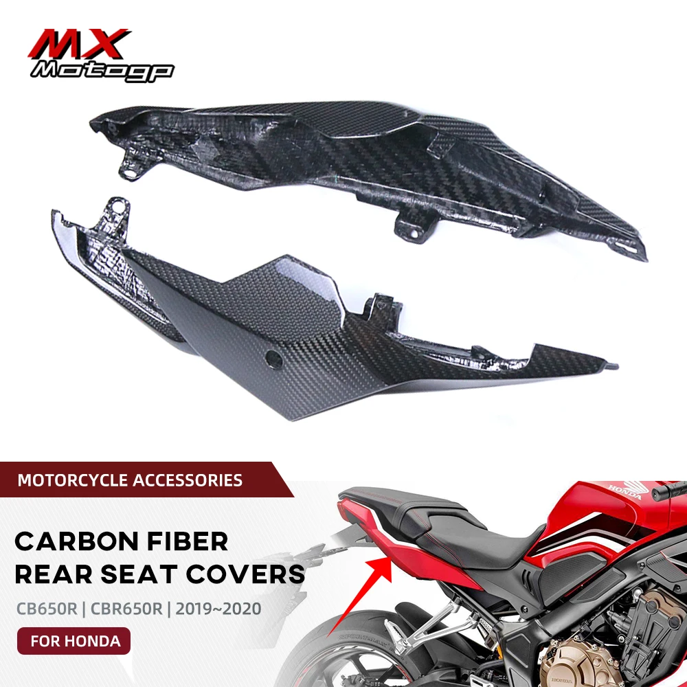 Motorcycle Carbon Fiber Tail Seat Cover Rear Side Panels Protector Fairing For HONDA CB650R CBR650R 2019 2020 CB 650R CBR