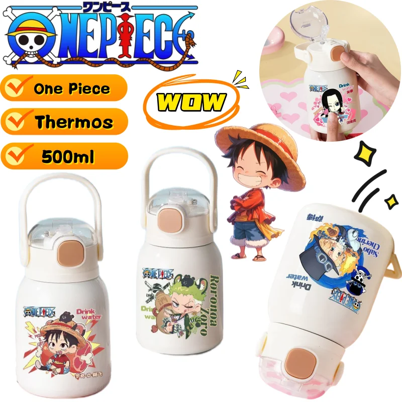

One Piece Luffy Roronoa Zoro Creative High-Value Cartoon Print Insulated Large Capacity Portable Stainless Steel Straight Cup
