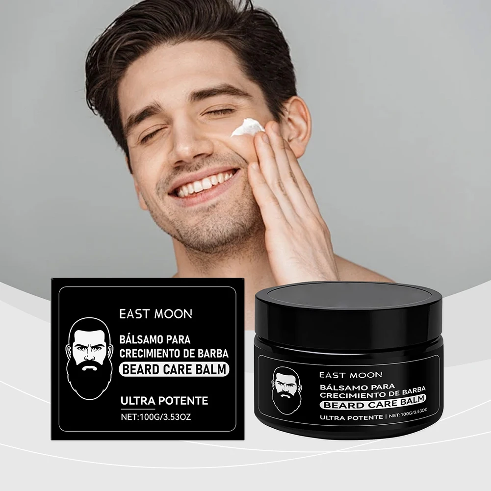 100g Beard Growth Balm,Ultra Potent Beard Stimulating Balm Moisturizes Strengthens Beard Cream Beard Cosmetics For Men