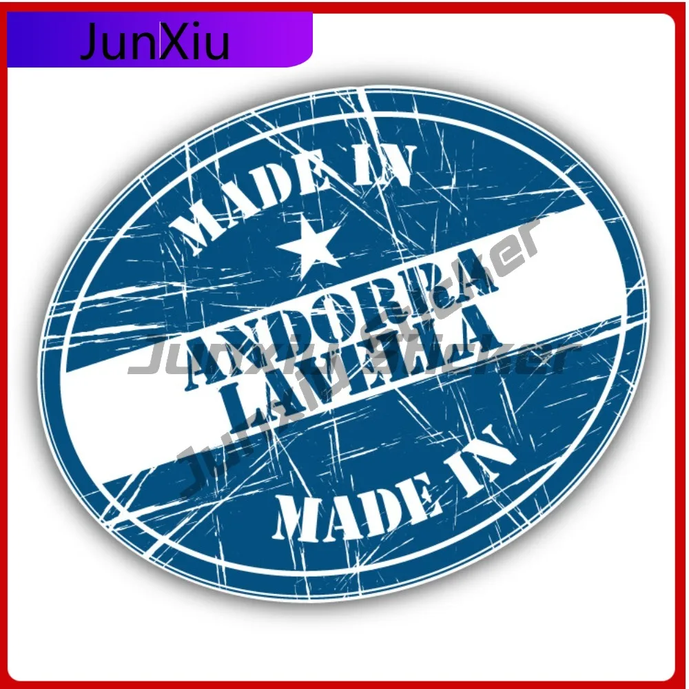 

Made In Andorra Lavella Creative Sticker Travel Stamp Car Decal Bumper Stickers Anime Style Laptop Use Vehicle Exterior Decor