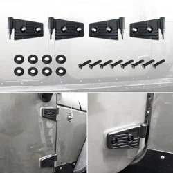 4Pcs Car Door Hinge Kit Fits for Jeep Wrangler JK JKU 2007-2018 2-Door Sport Rubicon Sahara X Unlimited Outside Replacing Hinges