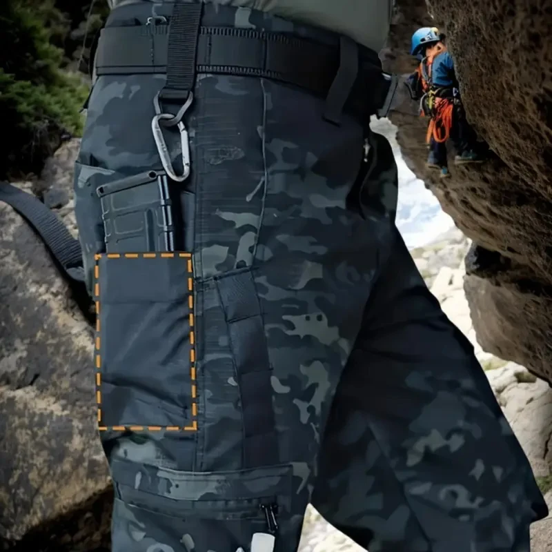 Outdoor Work Tactical Pants Mens Waterproof Cargo Trousers New Spring Multi-pocket Wear-Resistant Pants Hiking Training Overalls