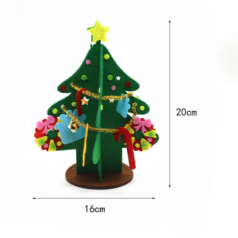 Árvore de Natal brinquedos para crianças, 3D DIY feltro, boneco brinquedos educativos, jardim de infância artesanato, decoração presentes para crianças