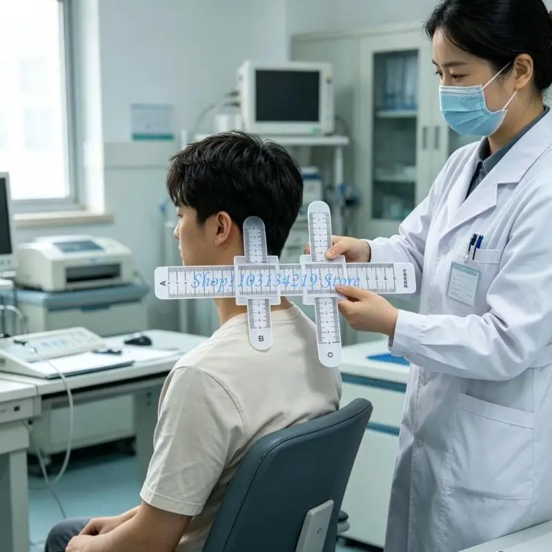 N5KC Flexible Cervical Width Ruler Scoliometer Scoliosis Testing Meter For Hospital Clinic Or Personals Health