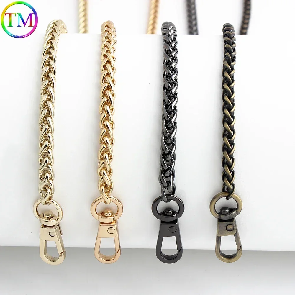 60CM Long 6MM Width Metal Bag Chain Strap Lantern Chain With Hook For Women Bag Crossbody Shoulder Handle Wrap Chain Replacement