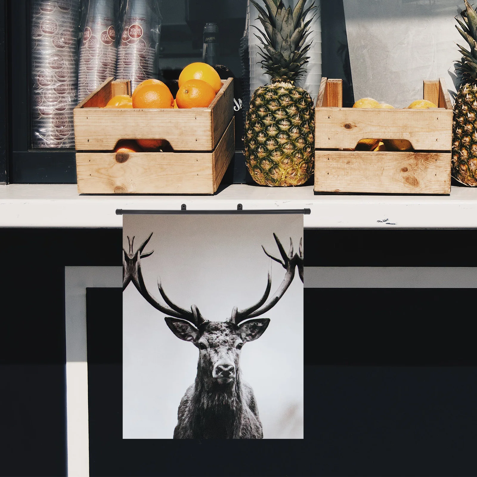 

1Set Poster Hanging Scroll Bar Creative Design Smooth Edge Plastic Poster Hanger for Office Room Decor Artwork Display Dowel