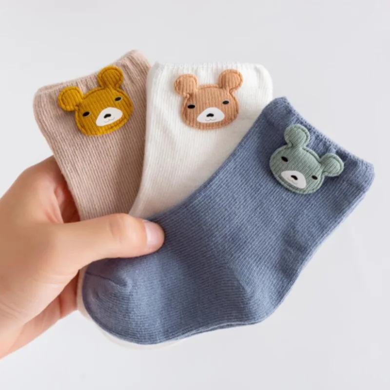 3 Pair/Set Children's Socks Baby Girls Boys Slipper Newborn Accessories Rabbit Kids Toddlers Gift Clothes Infant Stuff Bear