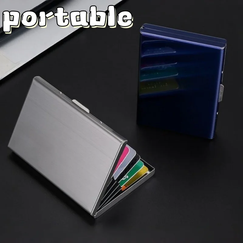 RFID Shielded Card Holder, Men's Fashionable Wallet, Metal Touch, Multiple Compartments, Can Securely Store Credit/Debit Cards