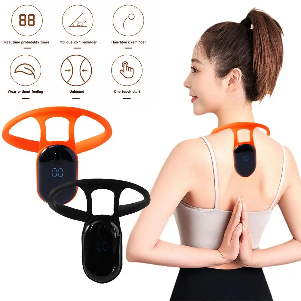 Smart Posture Corrector Device Posture Reminder Back Posture Correct Ultrasonic Lymphatic Neck Hump Corrector for Adult Kid