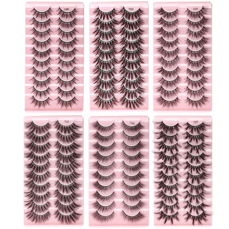 New 2/5/10 Pair 3D Mink Lashes Natural Soft Eyelash Dramatic False Eyelashes Faux Cils Make ups Fake Eyelash Extension maquiagem