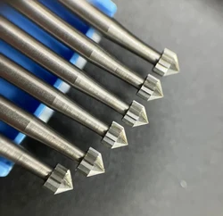 6pcs/set 2.35 Handle Tungsten Steel Diagonal Needle Engraving Cutter Electric Hollow Q BURS Carving Jewelry Drilling Polishing