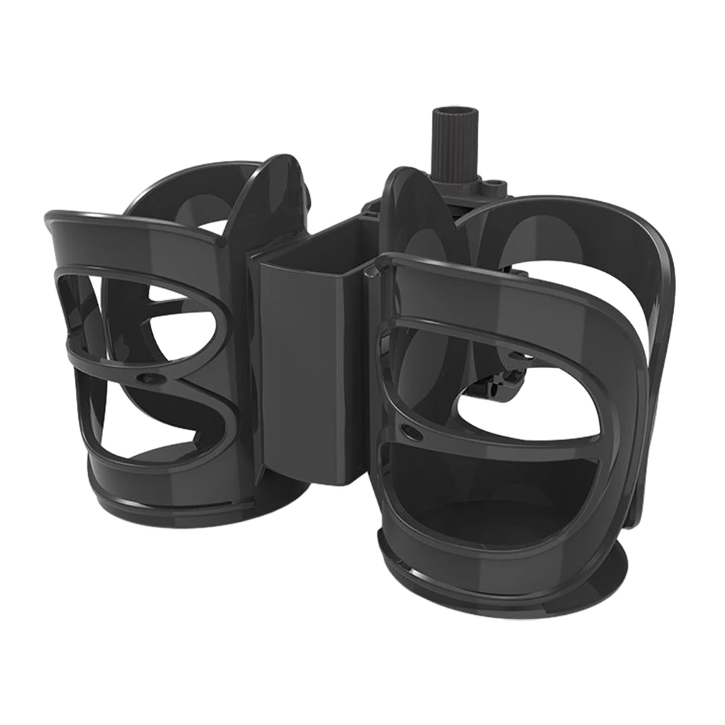 

Pram Cup Holder With Adjustable Sturdy Durable ABS Convenient Storage Pushchair Stroller Cup Holder black