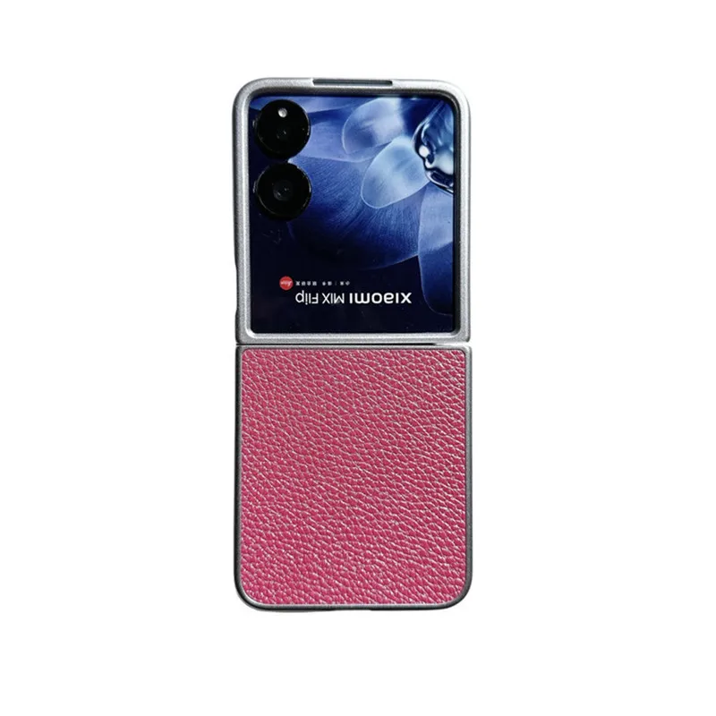 Fashion Lychee Pattern Plated PC Leather Case For Xiaomi Mix Flip Case Mix Flip Cover