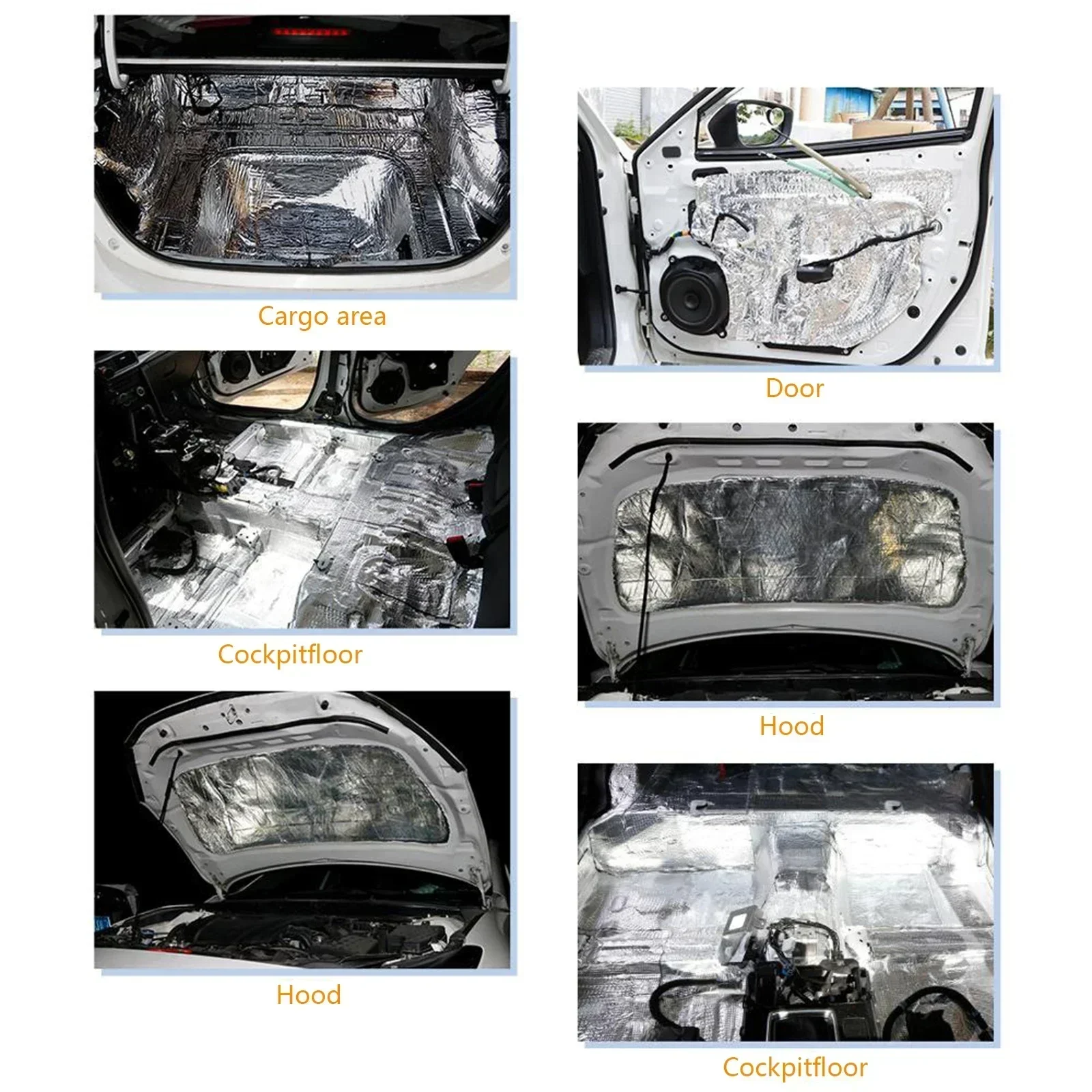 2000*500/250*400 مللي متر 5/10 مللي متر سيارة الصوت حصيرة التدقيق المميت الحرارة عزل الضوضاء التخفيت حصيرة هود خلية مغلقة رغوة الملحقات #2