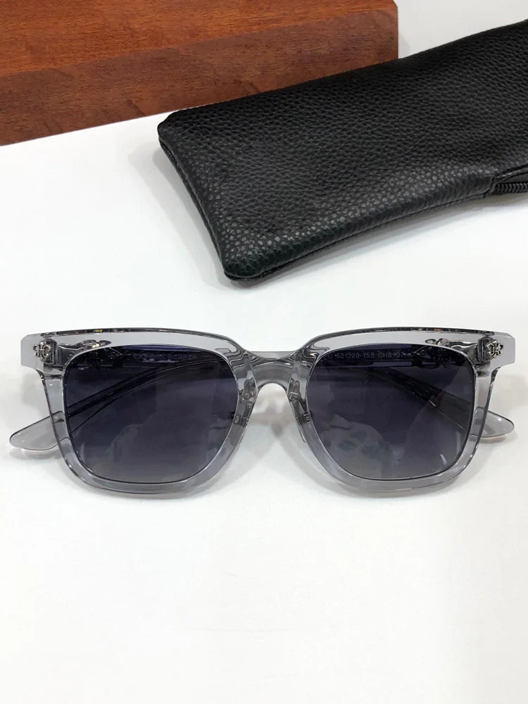 New High-Quality Acetic Acid Plate Glasses Hand Made Japanese Thick Sunglasses Punk Retro Mesh Sun Shading Polarization