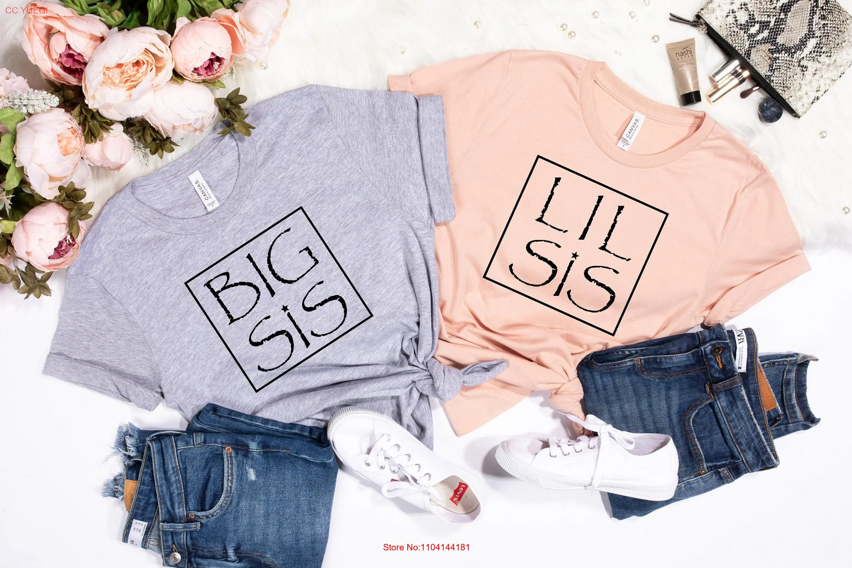 Рубашка Big Sis Sister Lil T Little Matching Sibling Middle Bro Пара с длинными или короткими рукавами Рубашка Big Sis Sister Lil T Little Matching Sibling Middle Bro Пара с длинными или короткими рукавами