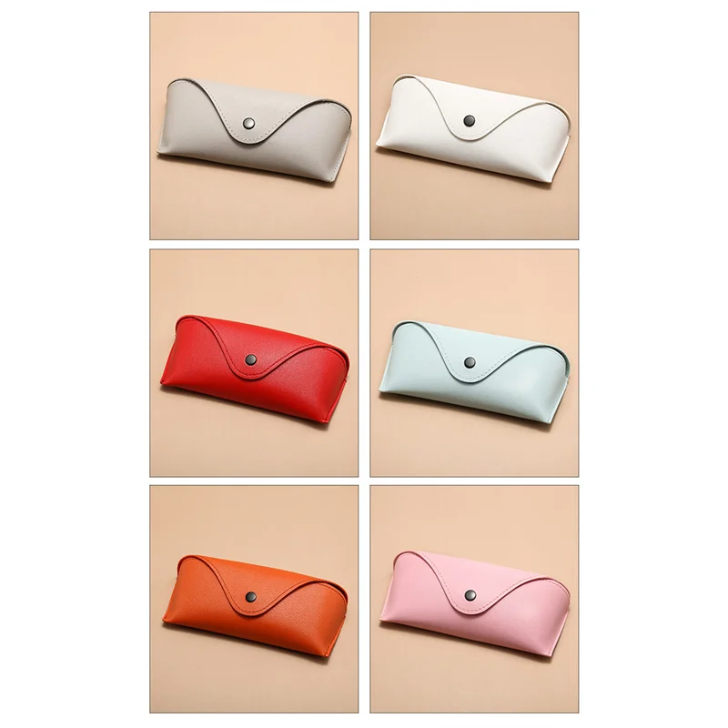 Glasses Box Colored Buckle New Small Lychee Buckle Glasses Boxs Pressure Resistant Sunglasses Boxs Soft Bag Glasses Bag