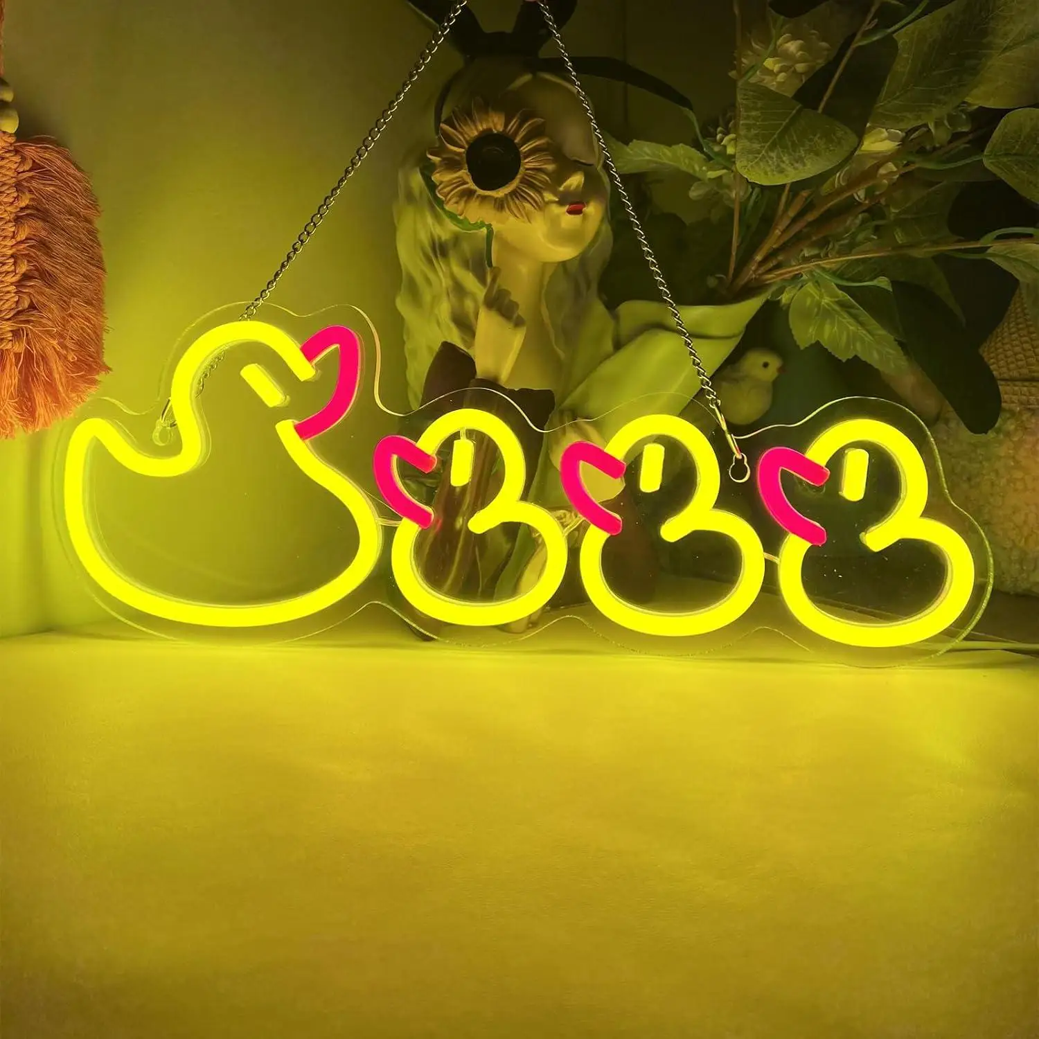

Duck Family Neon Sign USB LED Light for Wall Decor Bedroom Kids Room Party Christmas Birthday Art Decoration Gifts for Kids