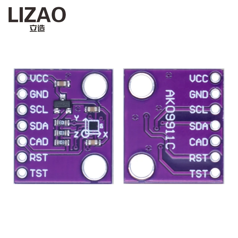 LIZAO AK09911C Hall Sensor Geomagnetic 3-Axis Magnetometer Compass Module High Precision For Arduino Projects