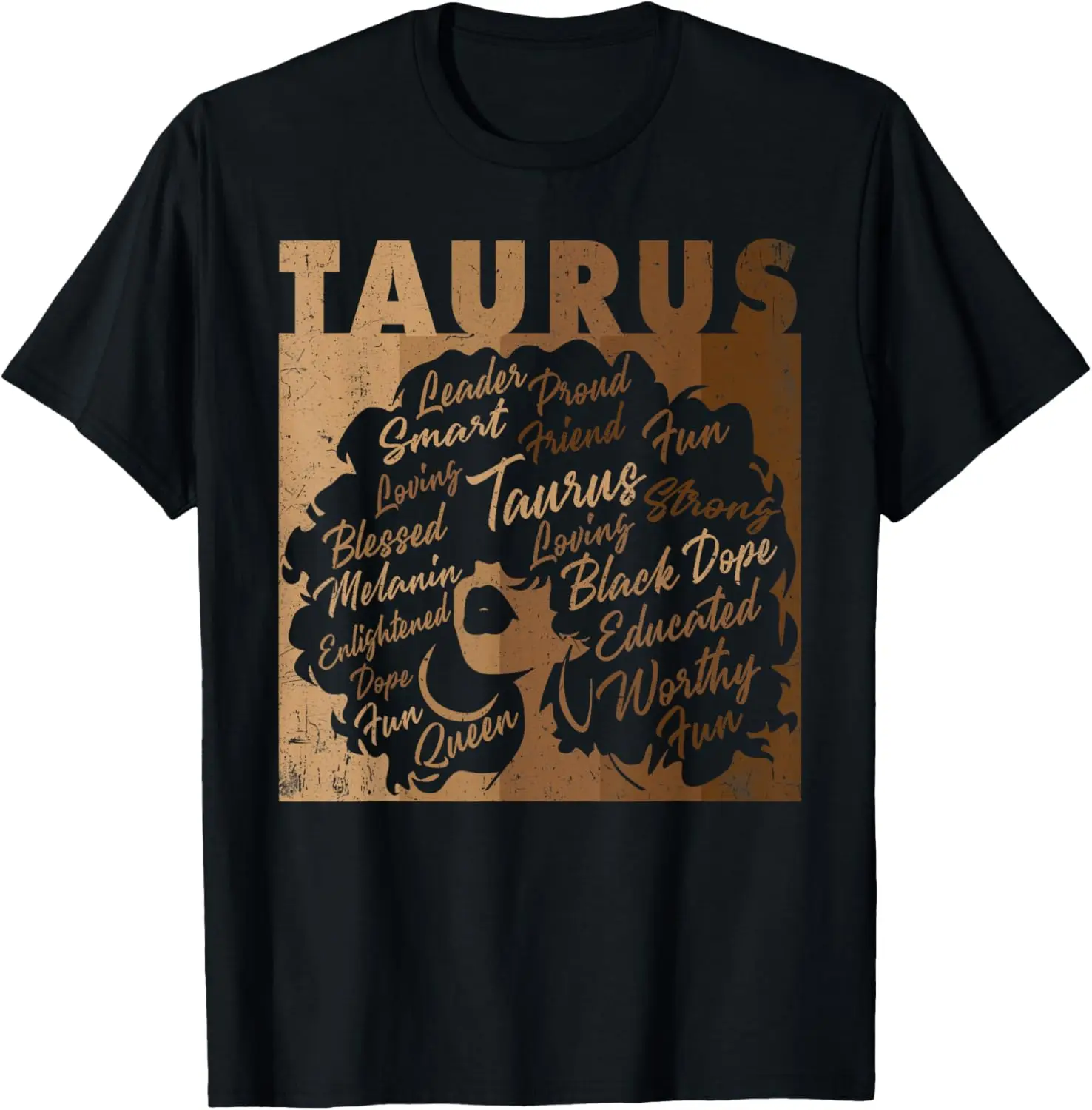 Taurus Girl African American Women Melanin Birthday T-Shirt