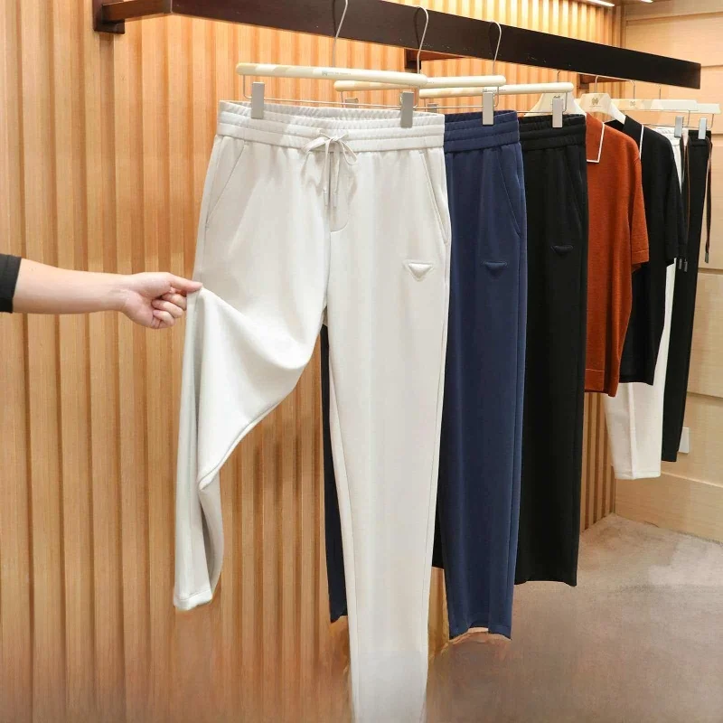 

Modal Men's Casual Pants Soft Breathable Versatile Spring Summer High Elasticity Fashionable Straight Leg Trousers