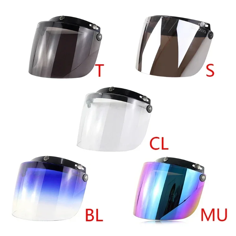 

Universal Windproof 3-Snap Motorcycle Helmet Visor Front Up Visor Wind Shield Lens For Motorcycle Helmet Sunglasses