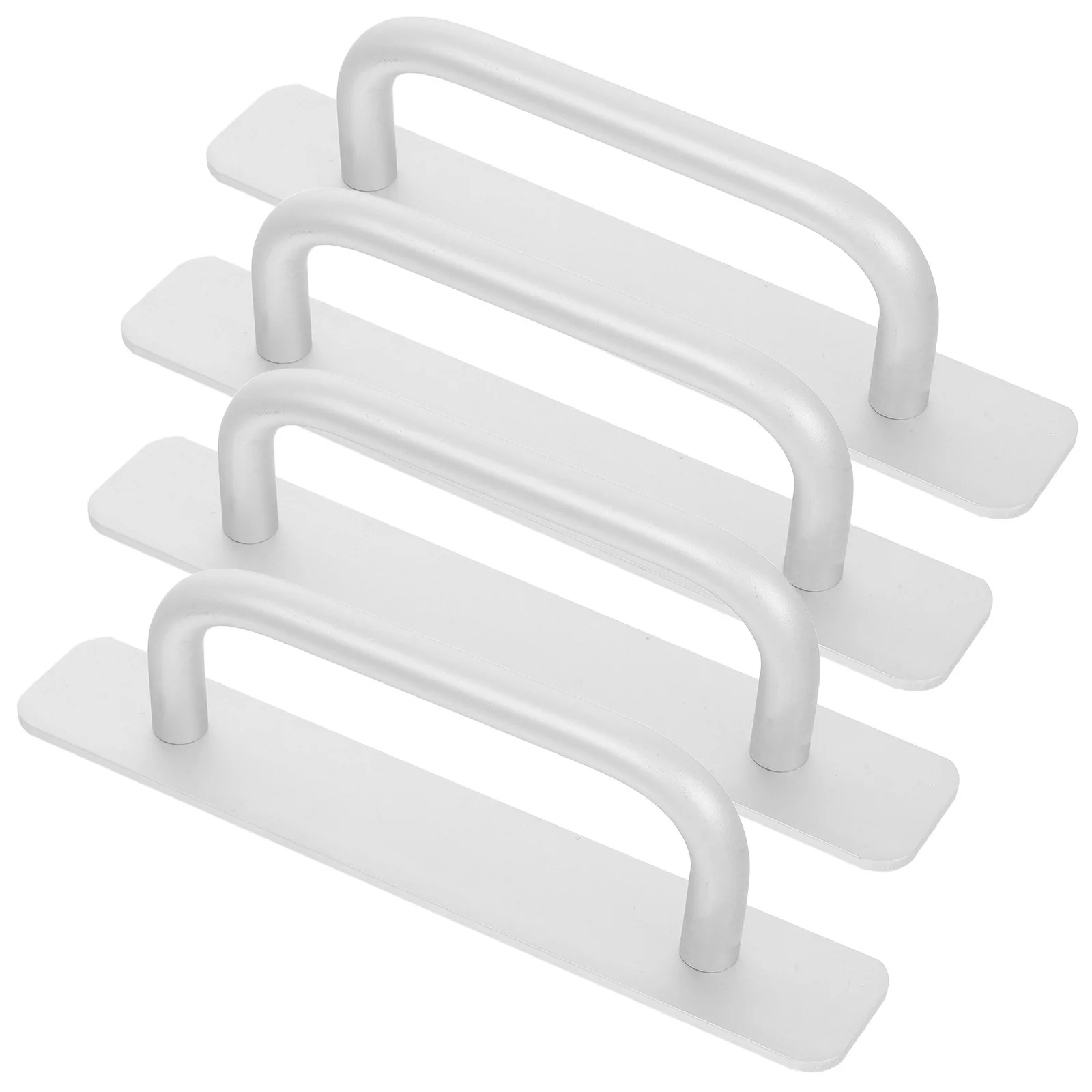

4Pcs Aluminum Alloy No-Drill Adhesive Handle Pulls for Sliding Doors Balcony Windows Closet Balcony Door Handle