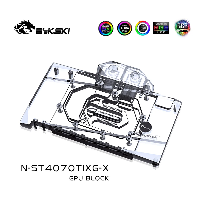 Imagem -03 - Bykski-gpu Bloco de Resfriamento de Água Placa Gráfica Refrigerador de Líquido para Zotac Geforce Rtx 4070 ti Apocalypse oc N-st4070tixg-x