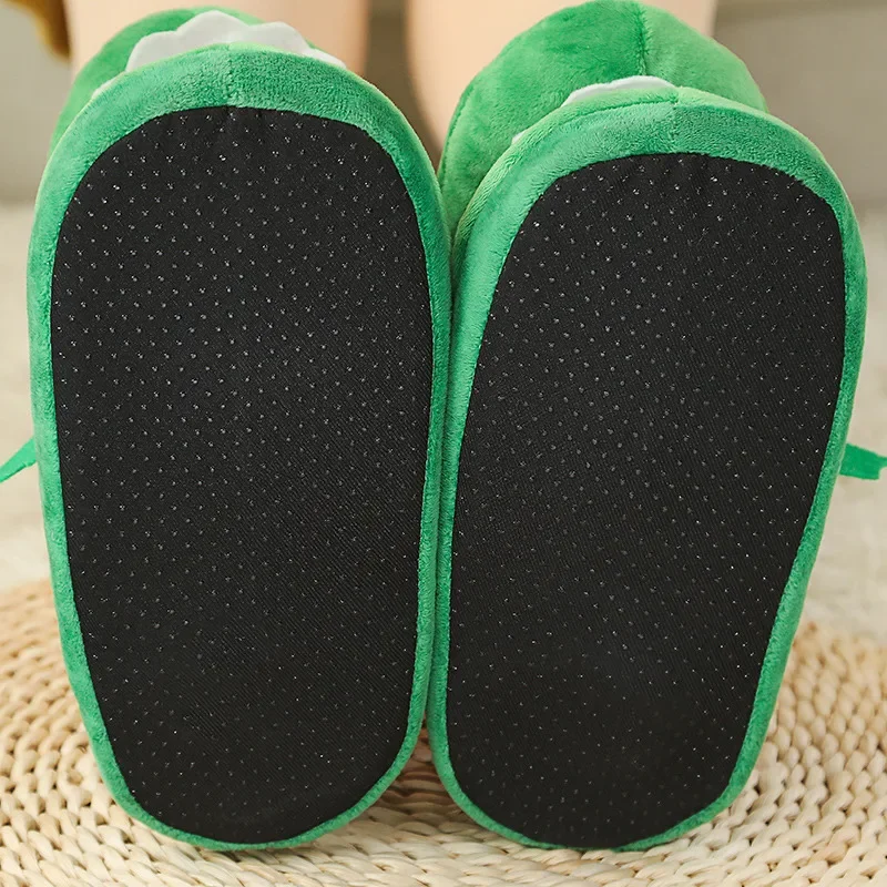 Women\'s Funny Winter Indoor Walking Home Shoes Crocodile Cotton Slippers Plush Toys